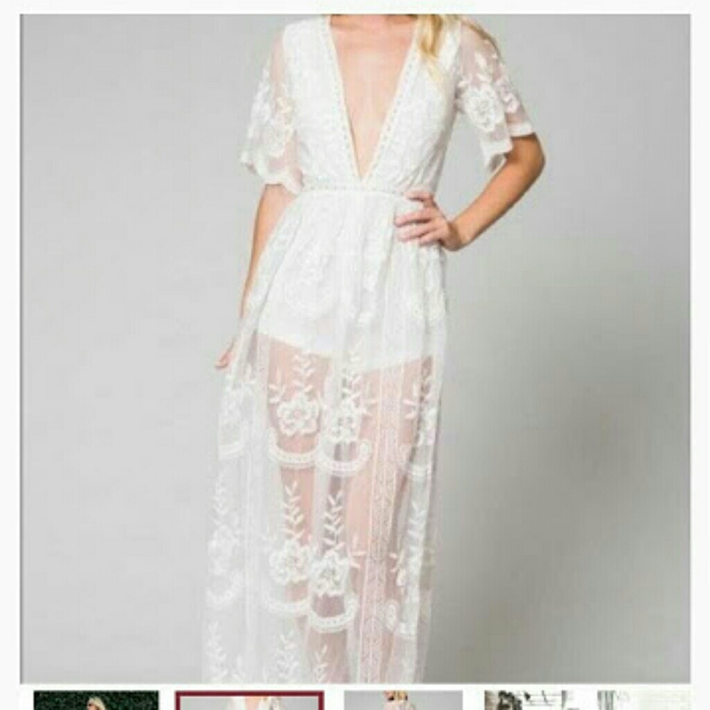 White lace romper